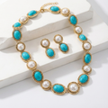 Antique Turquoise Pearl Set