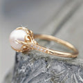 Delicate Pearl & Crystal Ring