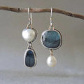 Elegant Blue Pearl Earrings