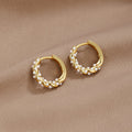 Twirled Pearl Hoop Earrings