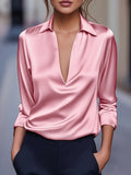 NADINE – PRÄMIE BLUSE MIT V-AUSSCHNITT