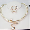 Elegant Wave Pearl Jewelry Set